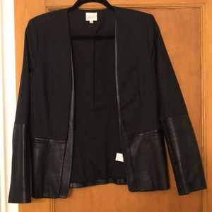 Black and Leather Blazer
